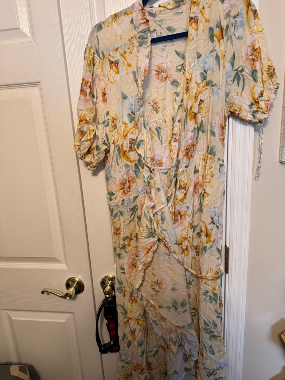 Light Floral wrap dress- Yellow & Green Floral